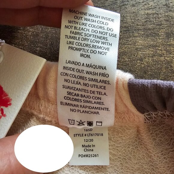 NWT! Wildfox Grapefruit Stripe Knox Sweatpants, XS, Pink Salt - Picture 6 of 6